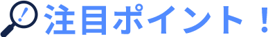 注目ポイント
